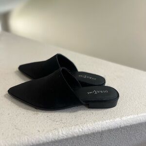 NWNT‎ Diba True High Up Pony Hair Mule in Black Cow Hair Slip Ons Women’s Size 9